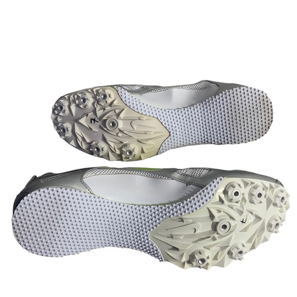 Nike Track & Field W9 Bowerman Series Grey/Lime/White Running Shoes - Picture 6 of 7